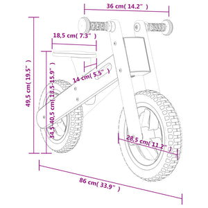 vidaXL Balance Bike for Children Grey Printed