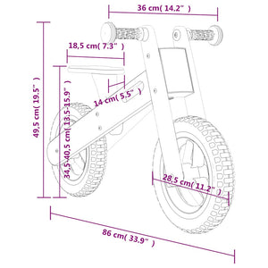 vidaXL Balance Bike for Children Blue Printed