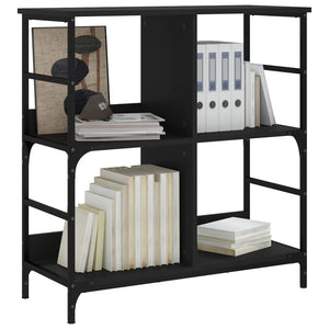 vidaXL Bookshelf Black 78.5x33x82 cm Engineered Wood