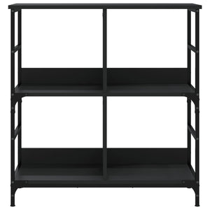 vidaXL Bookshelf Black 78.5x33x82 cm Engineered Wood