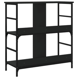 vidaXL Bookshelf Black 78.5x33x82 cm Engineered Wood