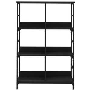 vidaXL Bookshelf Black 78.5x33x117.5 cm Engineered Wood