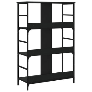 vidaXL Bookshelf Black 78.5x33x117.5 cm Engineered Wood