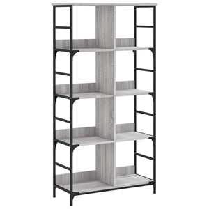 vidaXL Bookshelf Grey Sonoma 78.5x33x153 cm Engineered Wood