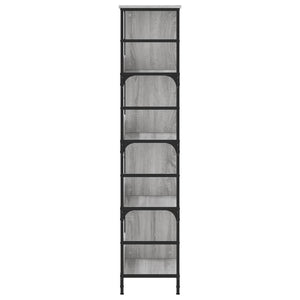 vidaXL Bookshelf Grey Sonoma 78.5x33x153 cm Engineered Wood