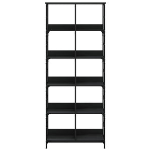 vidaXL Bookshelf Black 78.5x33x188.5 cm Engineered Wood