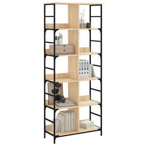 vidaXL Bookshelf Sonoma Oak 78.5x33x188.5 cm Engineered Wood