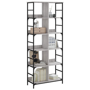 vidaXL Bookshelf Grey Sonoma 78.5x33x188.5 cm Engineered Wood