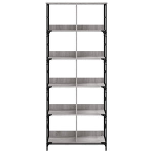 vidaXL Bookshelf Grey Sonoma 78.5x33x188.5 cm Engineered Wood