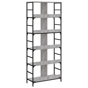 vidaXL Bookshelf Grey Sonoma 78.5x33x188.5 cm Engineered Wood