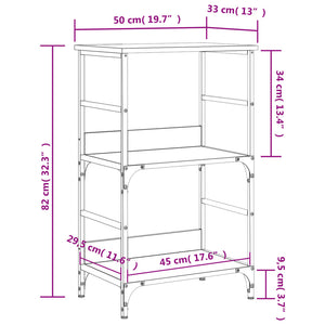 vidaXL Bookshelf Sonoma Oak 50x33x82 cm Engineered Wood