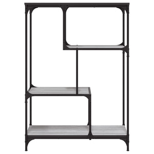 vidaXL Bookshelf Grey Sonoma 81x36x115 cm Engineered Wood and Steel