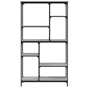 vidaXL Bookshelf Grey Sonoma 99x35.5x176 cm Engineered Wood and Steel