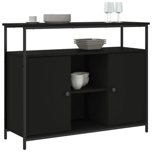 vidaXL Sideboard Black 100x35x80 cm Engineered Wood