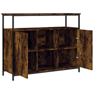 vidaXL Sideboard Smoked Oak 100x35x80 cm Engineered Wood