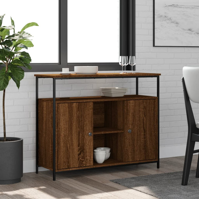 vidaXL Sideboard Brown Oak 100x35x80 cm Engineered Wood