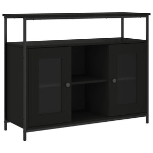 vidaXL Sideboard Black 100x35x80 cm Engineered Wood