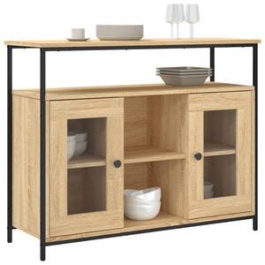 vidaXL Sideboard Sonoma Oak 100x35x80 cm Engineered Wood