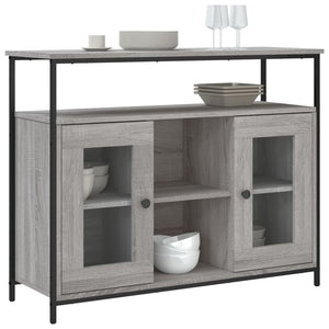 vidaXL Sideboard Grey Sonoma 100x35x80 cm Engineered Wood