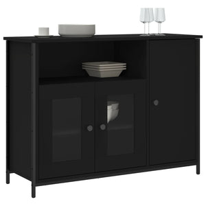 vidaXL Sideboard Black 100x35x75 cm Engineered Wood