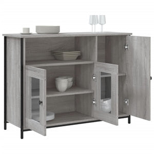 vidaXL Sideboard Grey Sonoma 100x35x75 cm Engineered Wood