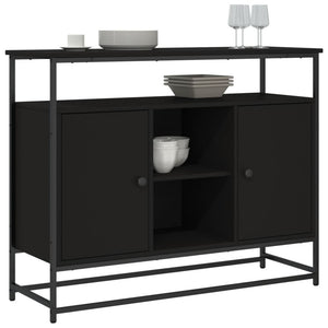 vidaXL Sideboard Black 100x35x80 cm Engineered Wood