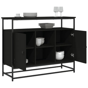 vidaXL Sideboard Black 100x35x80 cm Engineered Wood