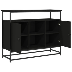 vidaXL Sideboard Black 100x35x80 cm Engineered Wood