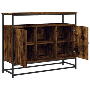 vidaXL Sideboard Smoked Oak 100x35x80 cm Engineered Wood