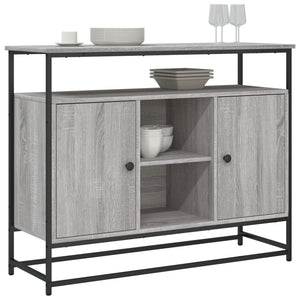 vidaXL Sideboard Grey Sonoma 100x35x80 cm Engineered Wood