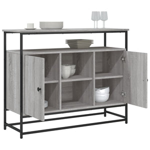 vidaXL Sideboard Grey Sonoma 100x35x80 cm Engineered Wood