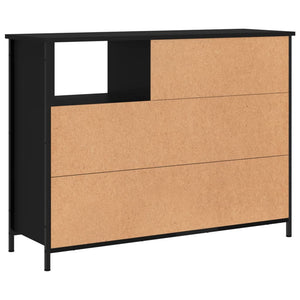 vidaXL Sideboard Black 100x33x75 cm Engineered Wood