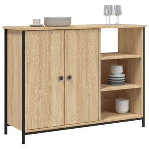 vidaXL Sideboard Sonoma Oak 100x33x75 cm Engineered Wood