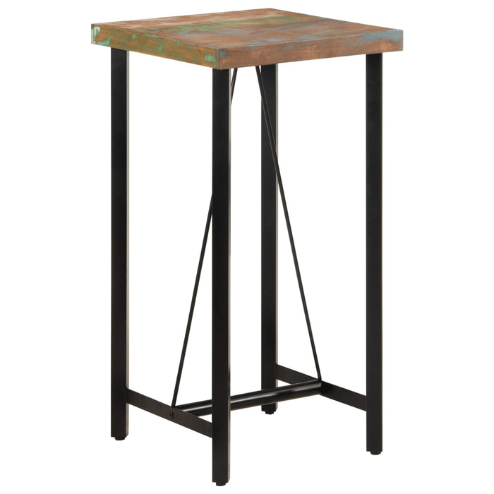 vidaXL Bar Table 55x55x107 cm Solid Wood Reclaimed and Iron