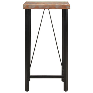 vidaXL Bar Table 55x55x107 cm Solid Wood Reclaimed and Iron