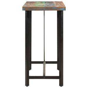 vidaXL Bar Table 110x55x107 cm Solid Wood Reclaimed and Iron