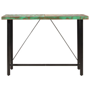 vidaXL Bar Table 150x70x107 cm Solid Wood Reclaimed and Iron