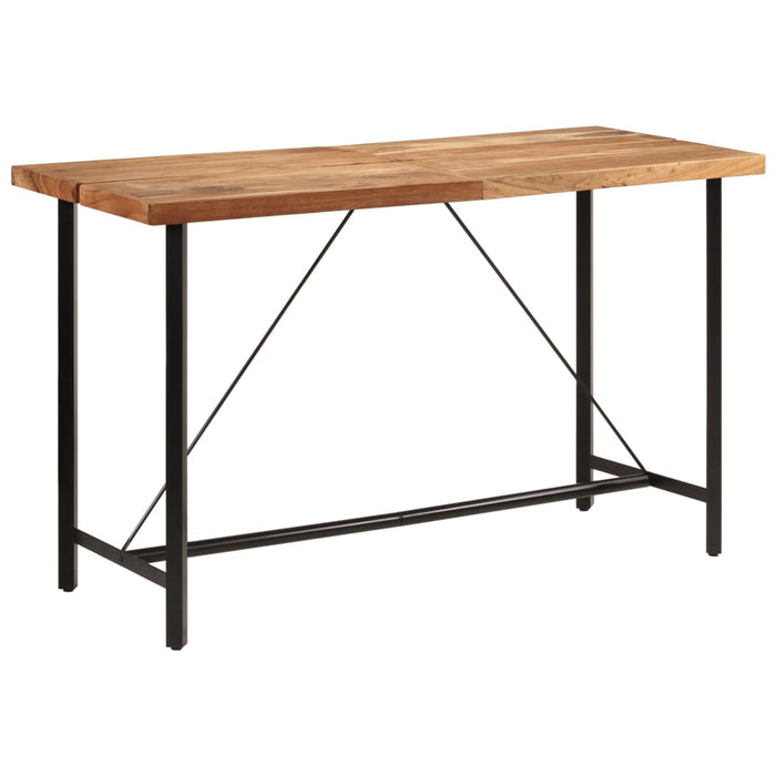 vidaXL Bar Table 180x70x107 cm Solid Wood Acacia and Iron