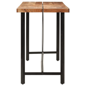 vidaXL Bar Table 180x70x107 cm Solid Wood Acacia and Iron