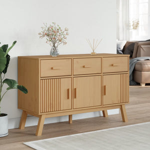 vidaXL Sideboard OLDEN Brown 114x43x73.5 cm Solid Wood Pine