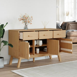 vidaXL Sideboard OLDEN Brown 114x43x73.5 cm Solid Wood Pine