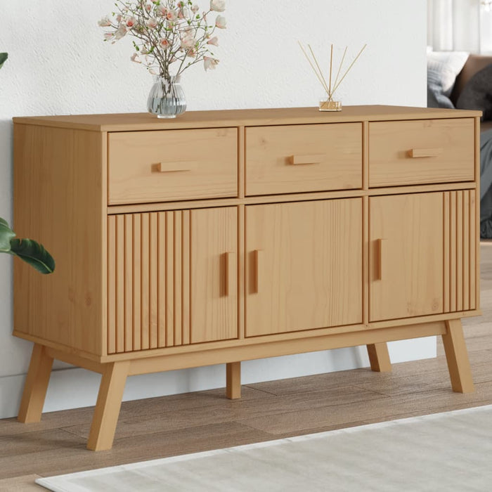 vidaXL Sideboard OLDEN Brown 114x43x73.5 cm Solid Wood Pine