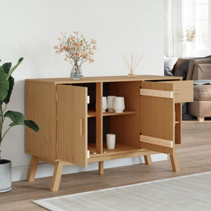 vidaXL Sideboard OLDEN Brown 114x43x73.5 cm Solid Wood Pine