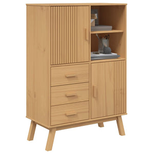 vidaXL Highboard OLDEN Brown 85x43x125 cm Solid Wood Pine