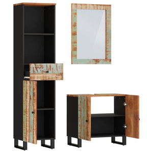 vidaXL 3 Piece Bathroom Furniture Set Solid Wood Reclaimed