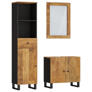 vidaXL 3 Piece Bathroom Furniture Set Solid Wood Mango