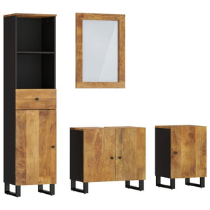 vidaXL 4 Piece Bathroom Furniture Set Solid Wood Mango