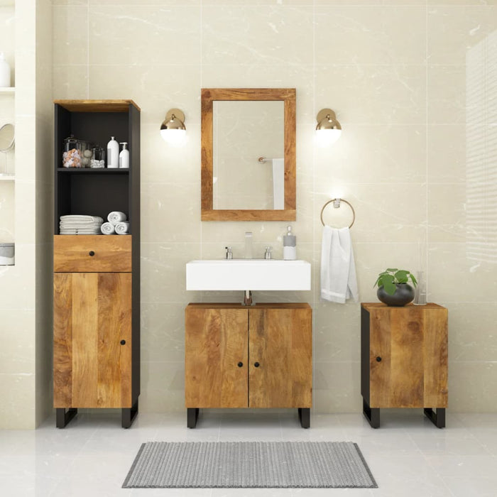 vidaXL 4 Piece Bathroom Furniture Set Solid Wood Mango