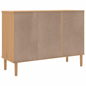 vidaXL Sideboard SENJA Rattan Look Brown 112x40x80cm Solid Wood Pine