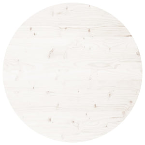 vidaXL Table Top Round White Ø70x3 cm Solid Wood Pine